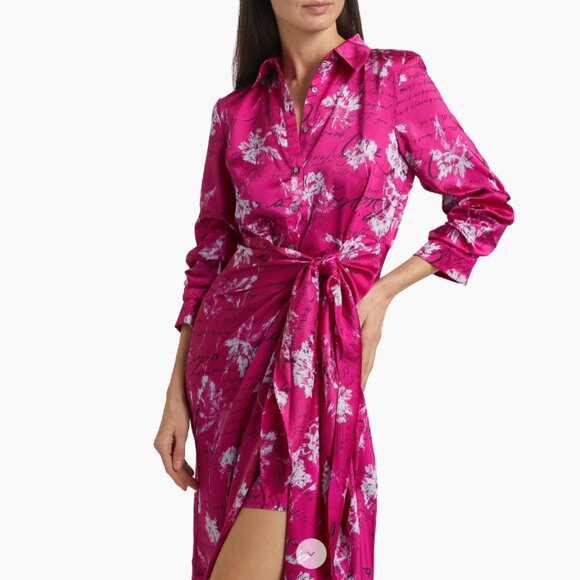 Cinq à Sept Warm Carnation Jacey 3/4 Sleeve Midi-Dress - Picture 5 of 8